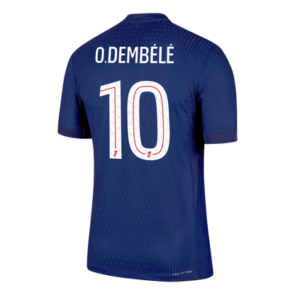 O.DEMBÉLÉ #10 Hiteles PSG Otthon Soccer Mez 2025/26 Haditengerészet