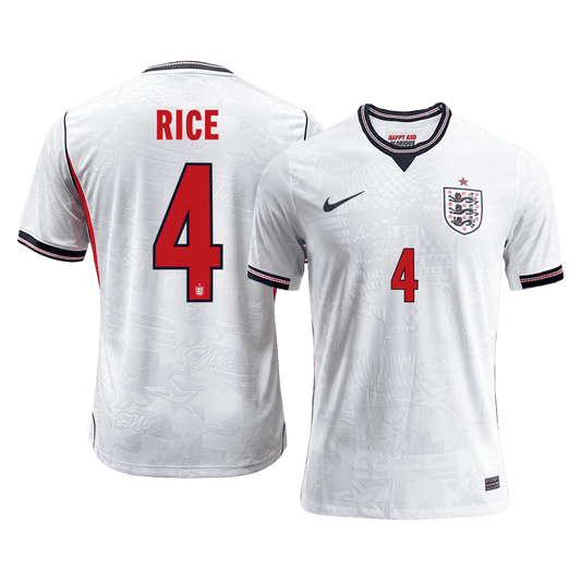 RICE #4 England Játékos Verzió Hazai Világbajnoki Mez 2026 Fehér