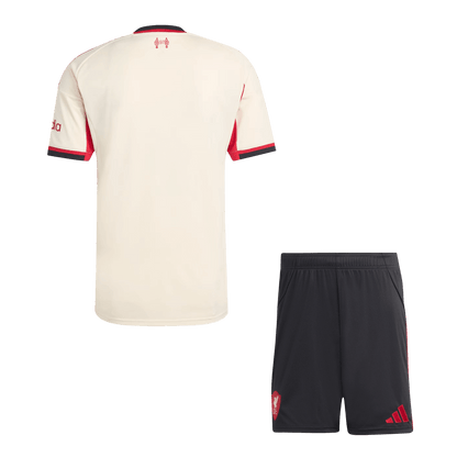 Liverpool Idegenben Mez Szett (Mez + Nadrág) 2025/26- Fehér