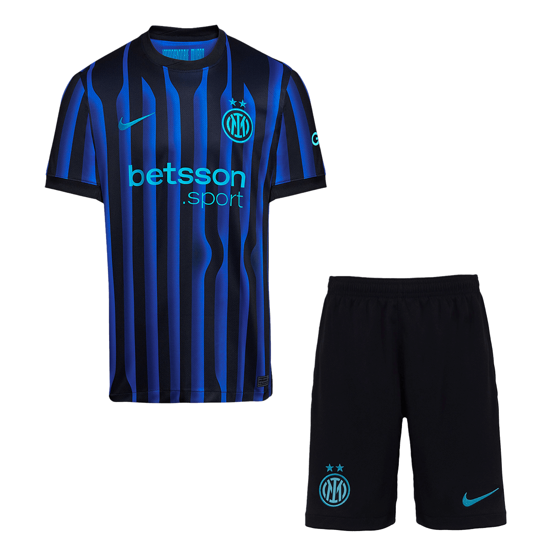 Inter Milan Otthon Soccer Mez Készlet(Mez+Rövidnadrág) 2025/26 Kék&Fekete