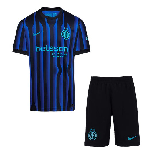 Inter Milan Otthon Soccer Mez Készlet(Mez+Rövidnadrág) 2025/26 Kék&Fekete