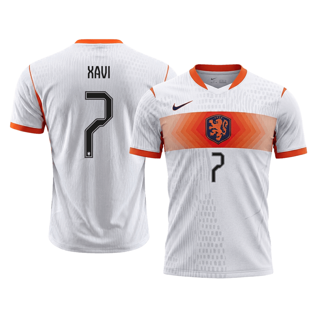 XAVI #7 Netherlands Játékos Verzió Idegenbeli Mez Világbajnoki 2026 Fehér