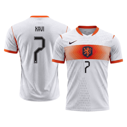 XAVI #7 Netherlands Játékos Verzió Idegenbeli Mez Világbajnoki 2026 Fehér