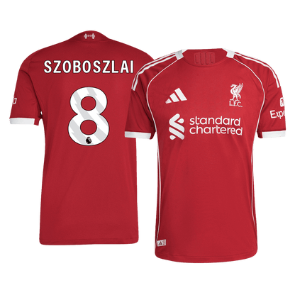 SZOBOSZLAI #8 Liverpool Játékos Otthon Mez 2025/26 Piros