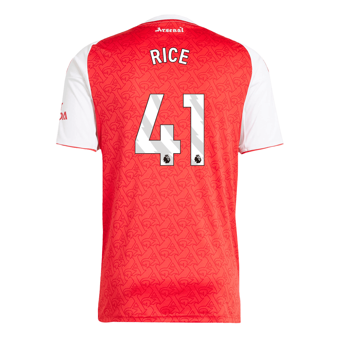 RICE #41 Arsenal Otthoni Soccer Mez 2025/26 Piros