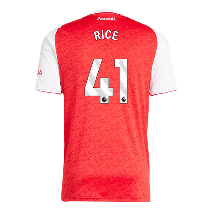 RICE #41 Arsenal Otthoni Soccer Mez 2025/26 Piros