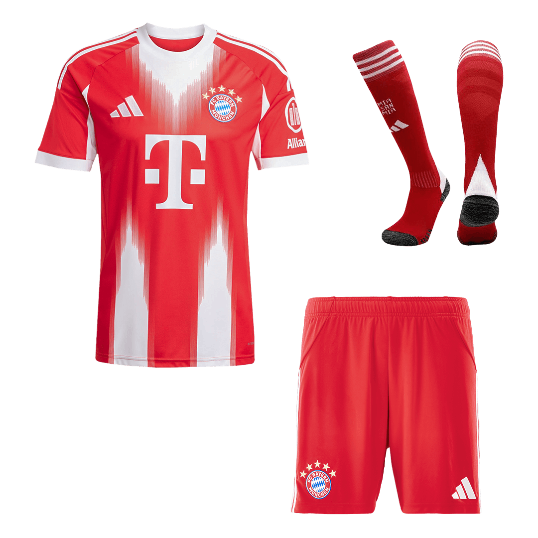 Bayern Munich Otthon Mez Szett (Mez + Nadrág + Zokni) 2025/26-Piros