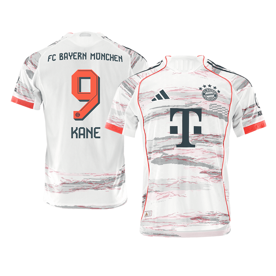 KANE #9 Hiteles Bayern Munich Idegenbeli Soccer Mez 2025/26 Fehér