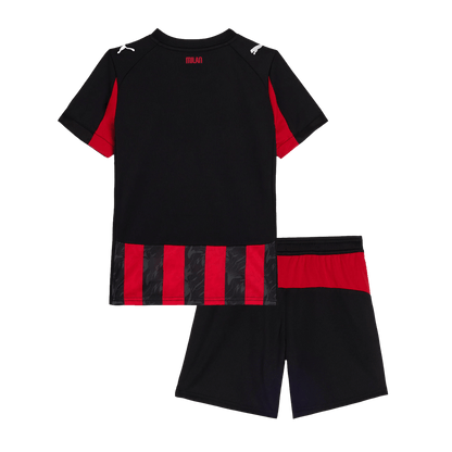 Gyerekek AC Milan Otthoni Soccer Mez Készlet(Mez+Rövidnadrág) 2025/26 Piros&Fekete