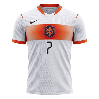 XAVI #7 Netherlands Játékos Verzió Idegenbeli Mez Világbajnoki 2026 Fehér