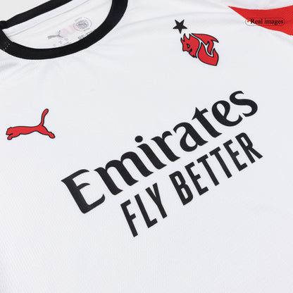 AC Milan Gyerek Idegenbeli Mez Készlet(Mez+Nadrág+Zokni) 2025/26 Fehér