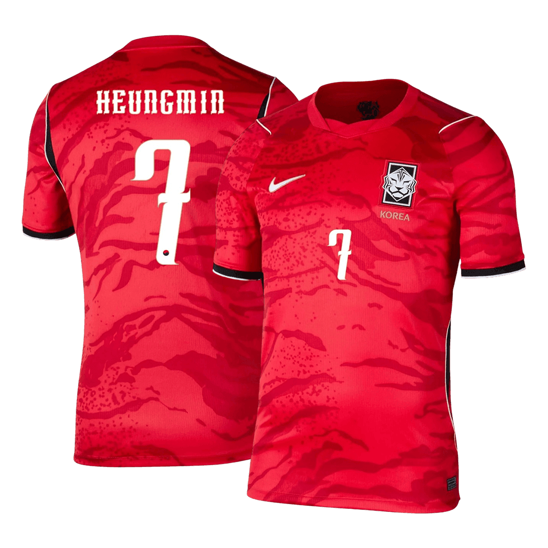 HEUNGMIN #7 South Korea Hazai Világbajnoki Mez 2026 Piros