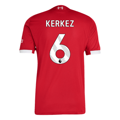 KERKEZ #6 Hiteles Liverpool Otthon Soccer Mez 25/26 Piros