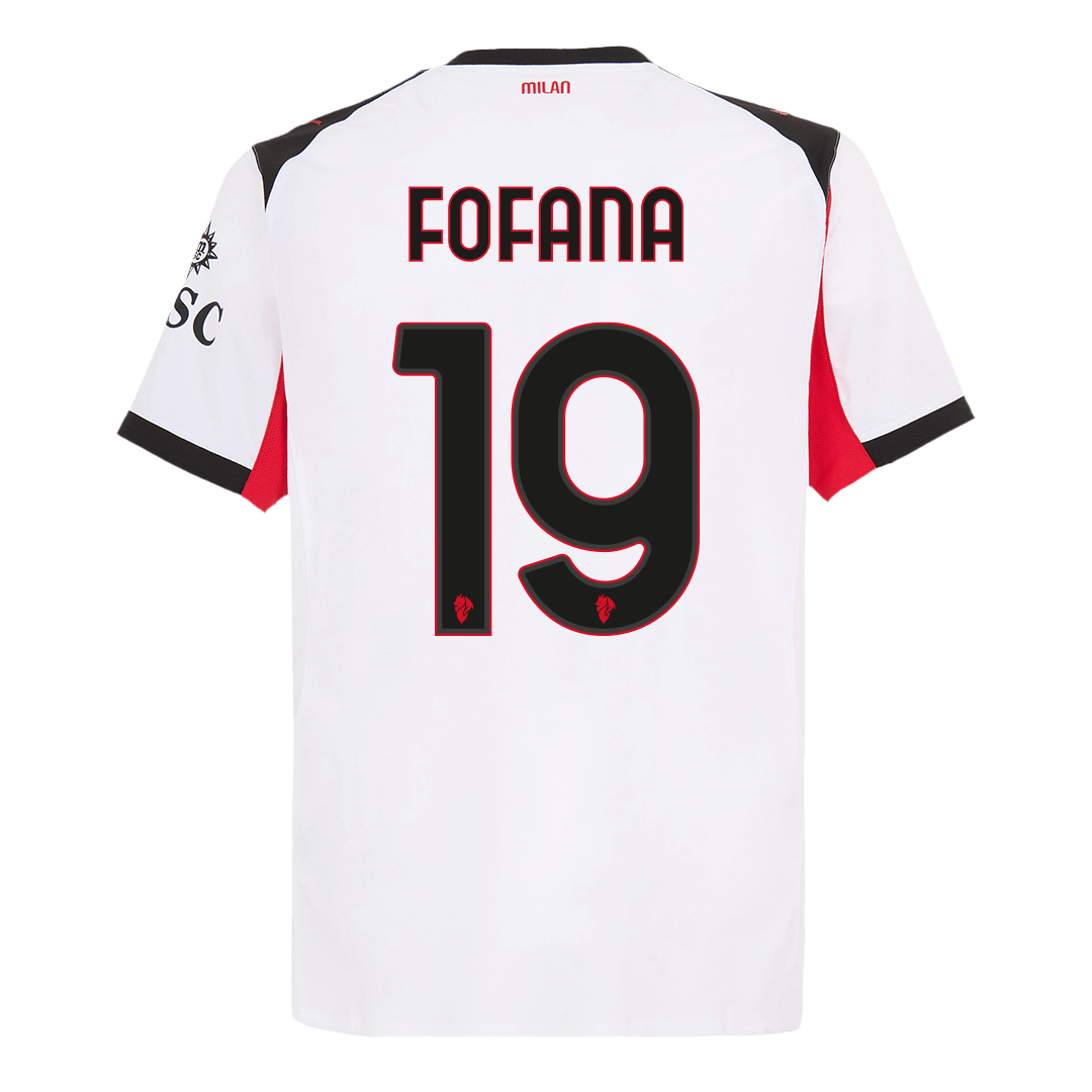 FOFANA #19 AC Milan Játékos Idegenbeli Mez 2025/26 Fehér