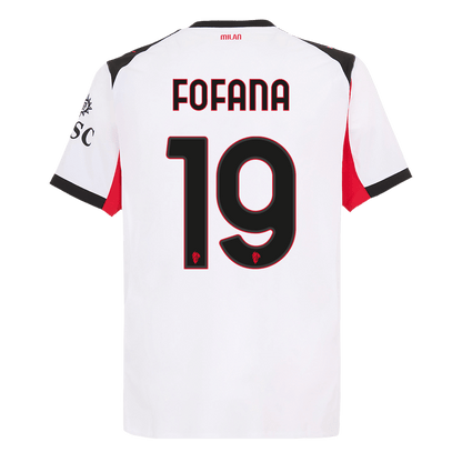 FOFANA #19 AC Milan Játékos Idegenbeli Mez 2025/26 Fehér