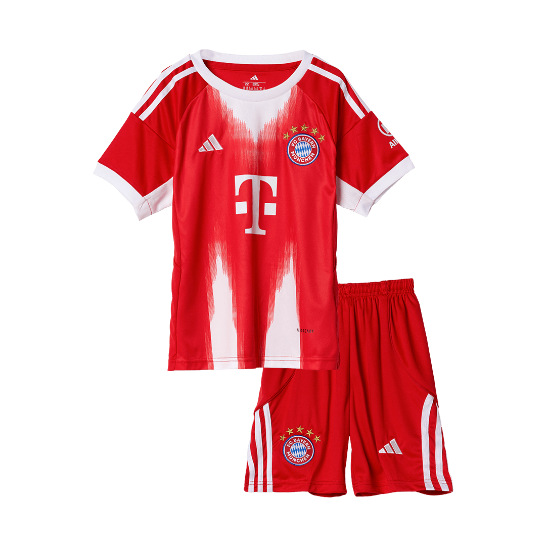 Gyerekek   Bayern Munich Otthon Soccer Mez Készlet(Mez+Rövidnadrág) 2025/26 Piros