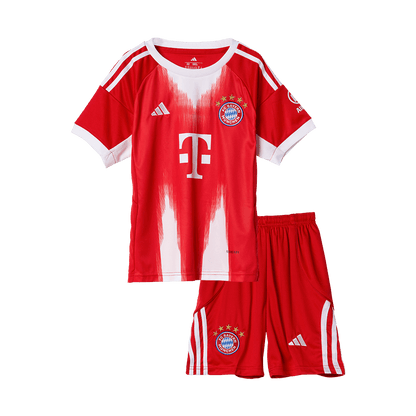 Gyerekek   Bayern Munich Otthon Soccer Mez Készlet(Mez+Rövidnadrág) 2025/26 Piros