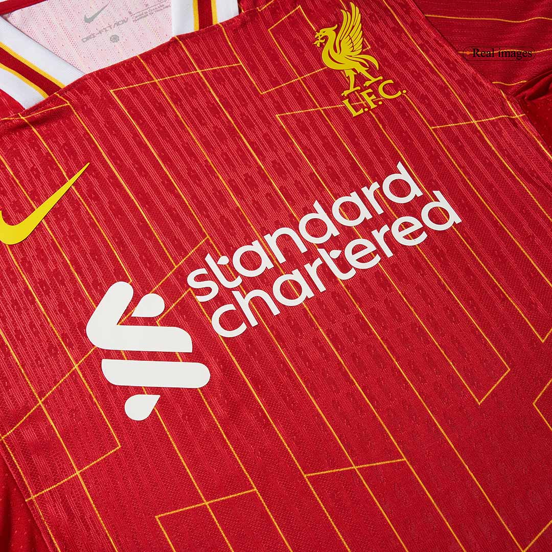 DIOGO J. #20 Hiteles Liverpool Otthon Soccer Mez 2024/25 Piros - UCL