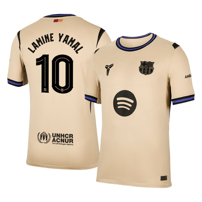 LAMINE YAMAL #10 Barcelona Idegenbeli Soccer Mez 2025/26 Sárga - UCL