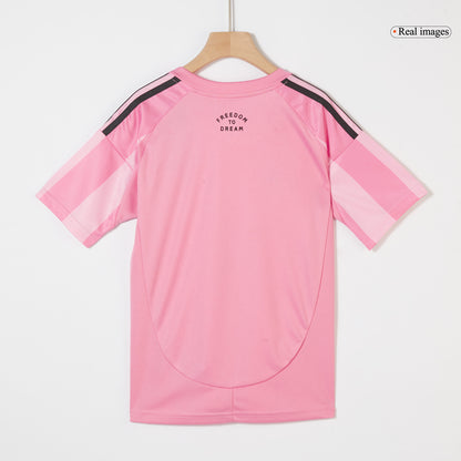 Gyerekek Inter Miami CF Otthoni Soccer Mez Készlet(Mez+Rövidnadrág) 2025 Rózsaszín