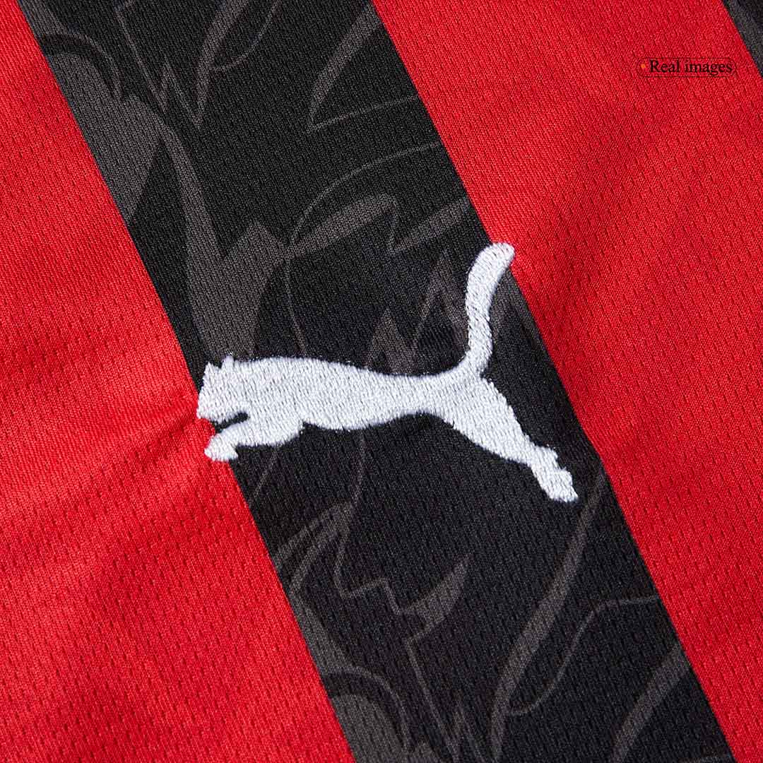 RAFA LEÃO #10 AC Milan Otthoni Soccer Mez 2025/26 Piros&Fekete