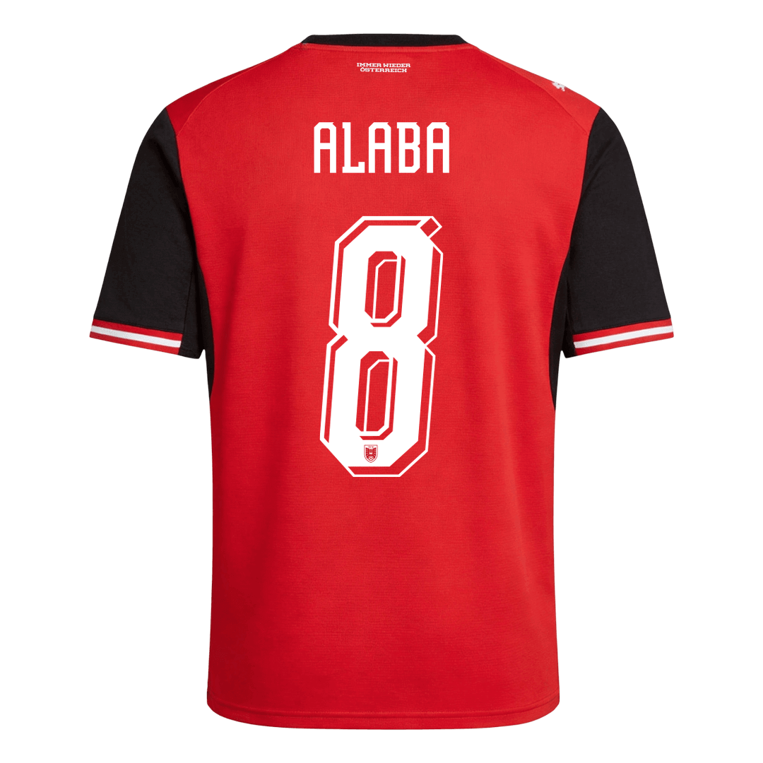 ALABA #8 Austria Hazai Mez Világbajnoki 2026 Piros