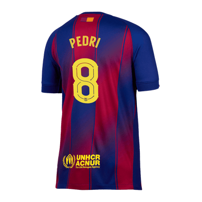 PEDRI #8 Barcelona Otthon Soccer Mez 2025/26 Piros&Kék - UCL