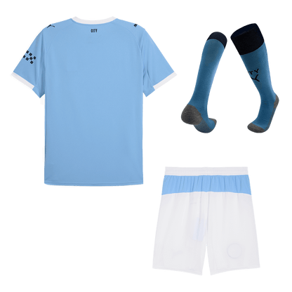 Manchester City Hazai Szett (Mez + Nadrág + Zokni) Mez 2025/26 Kék