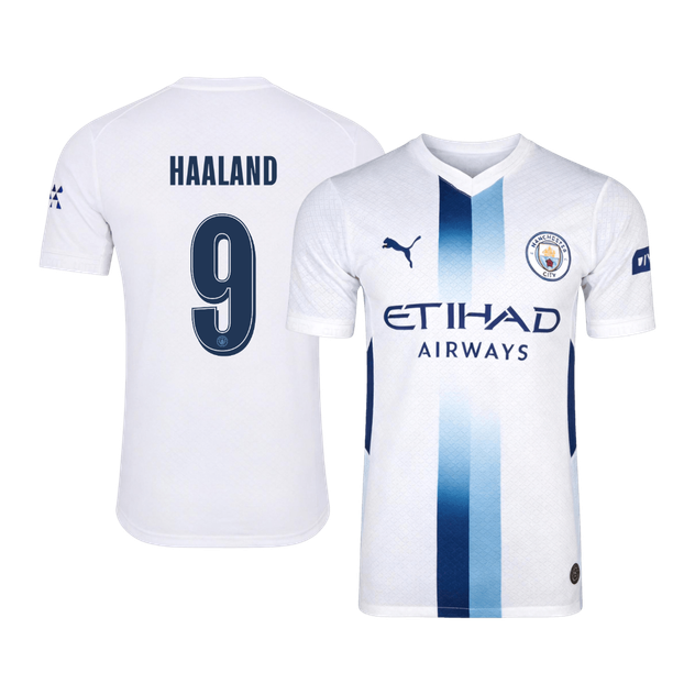HAALAND #9 Manchester City Játékos Verzió Harmadik Mez 2026/27 Fehér - UCL