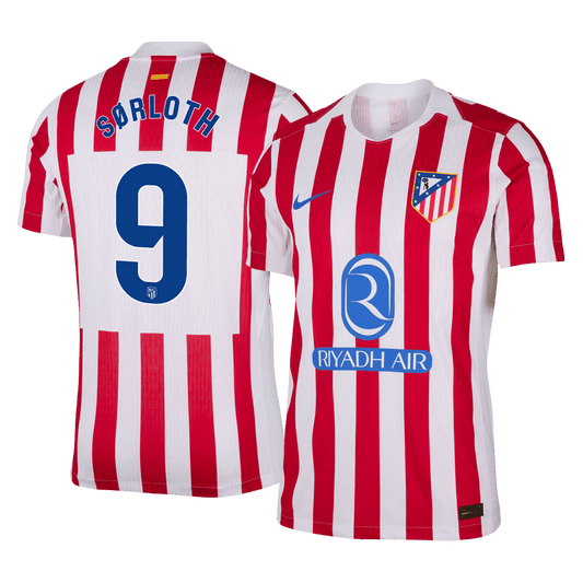 SØRLOTH #9 Atletico Madrid Játékos Verzió Hazai Mez 2025/26