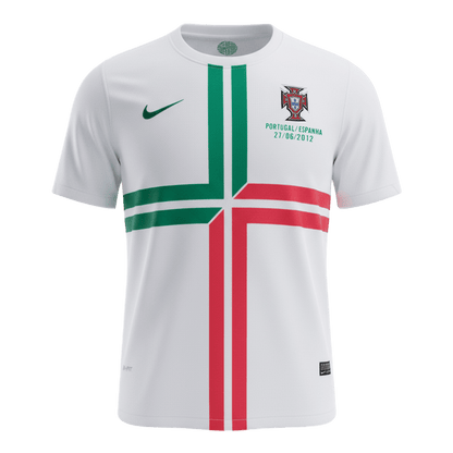 Portugal Idegenbeli Retro Futball Mez 2012 Fehér