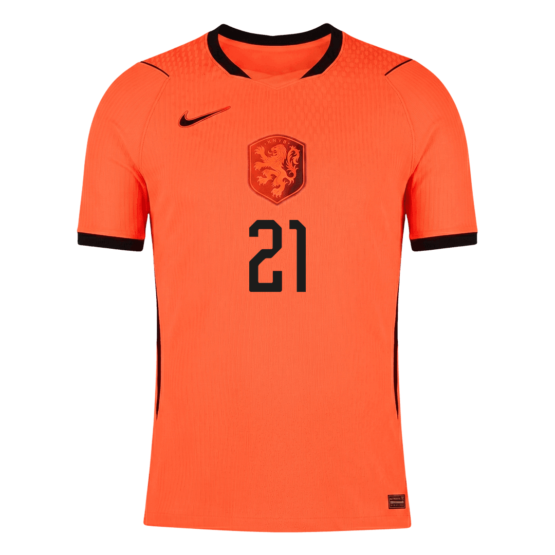 F.DE JONG #21 Netherlands Játékos Verzió Hazai Mez Világbajnoki 2026 Narancs