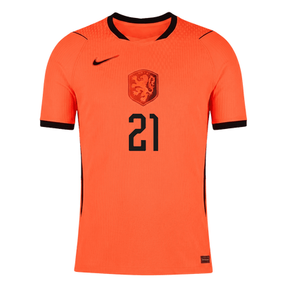 F.DE JONG #21 Netherlands Játékos Verzió Hazai Mez Világbajnoki 2026 Narancs
