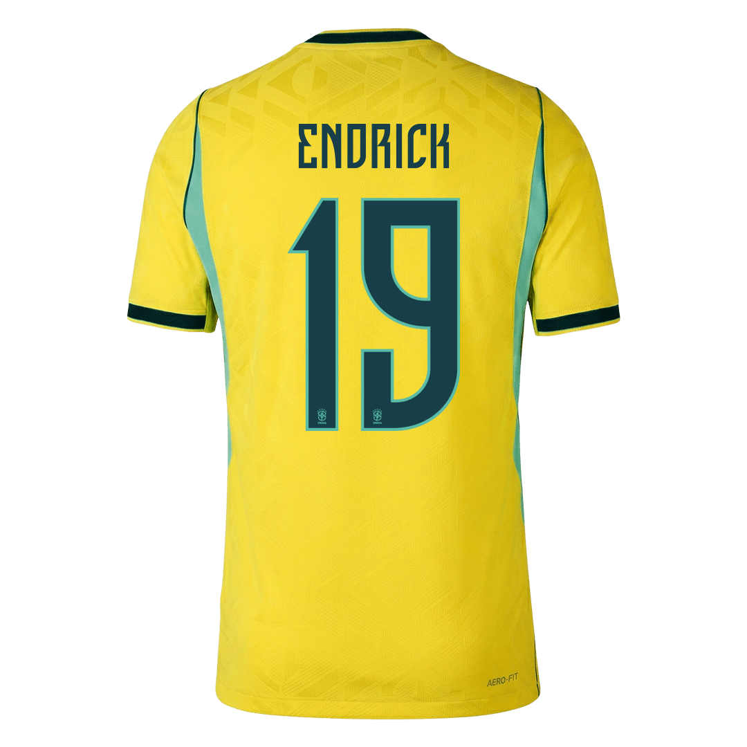 ENDRICK #19 Brazil Játékos Verzió Hazai Mez Világbajnoki 2026 Sárga
