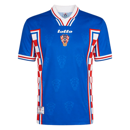 Croatia Idegenbeli Retro Futball Mez 1998 Kék