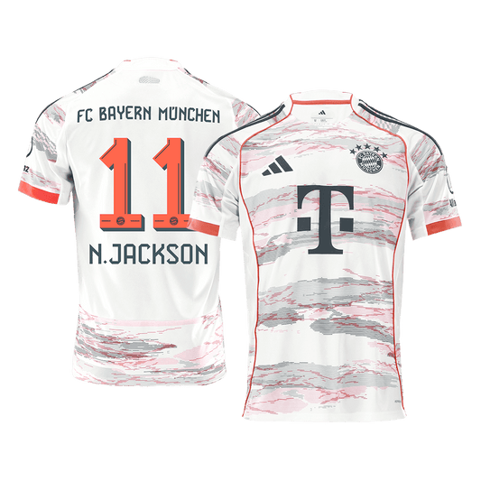 N.JACKSON #11 Bayern Munich Idegenbeli Mez 2025/26 Fehér