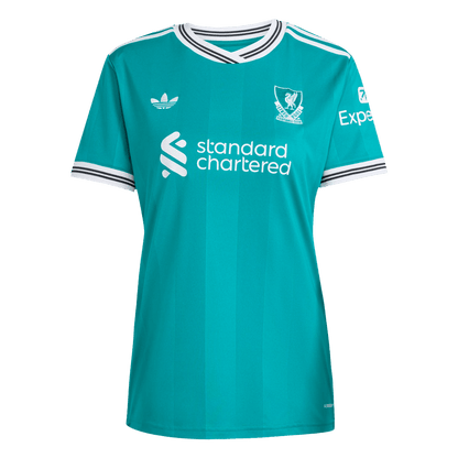 Női Liverpool Harmadik Idegenbeli Futball Mez 2025/26 Zöld