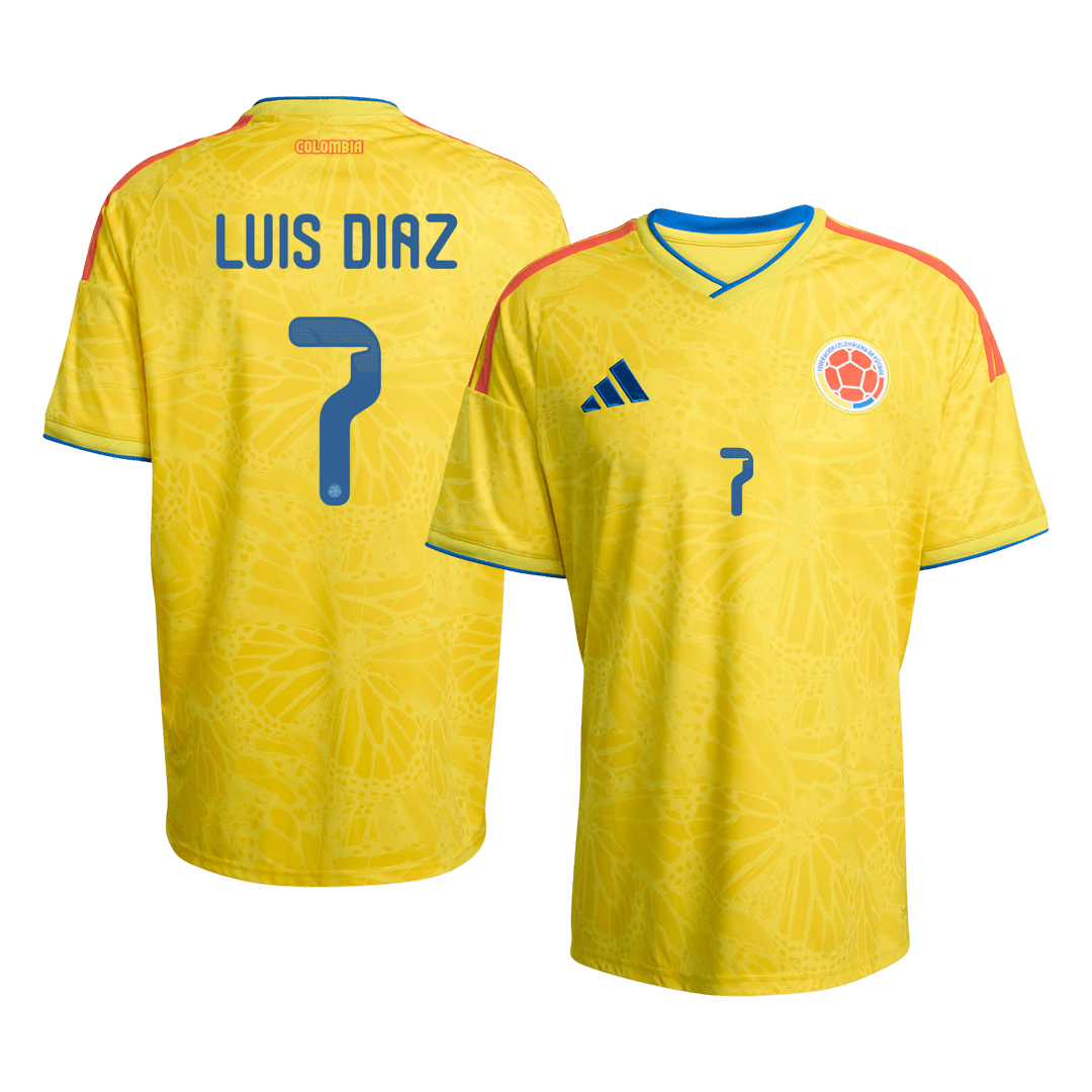 LUIS DíAZ #7 Colombia Hazai Mez 2026 Sárga