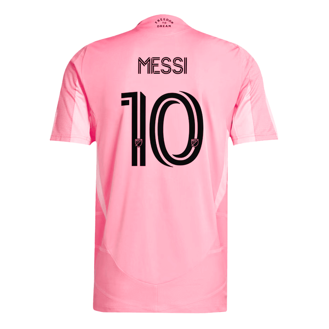 MESSI #10 Hiteles Inter Miami CF Otthoni Soccer Mez 2025 Rózsaszín