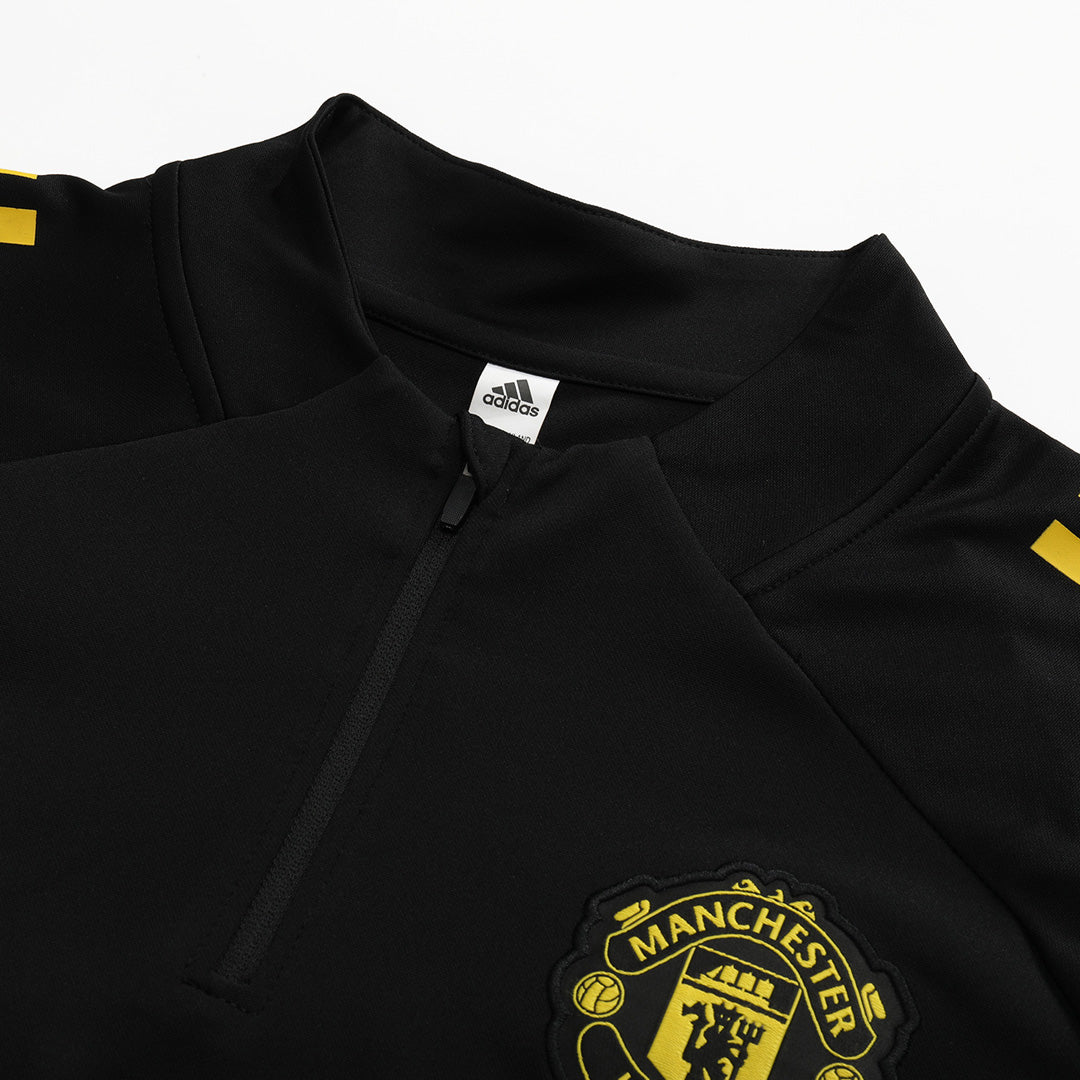 Manchester United Zip Felső Kabát Szett(Dzseki+Nadrág) Gyerek 2025/26 Fekete