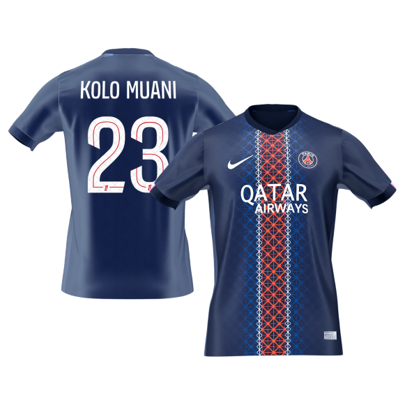 KOLO MUANI #23 PSG
 Otthon Futball Mez 2025/26 Sötétkék