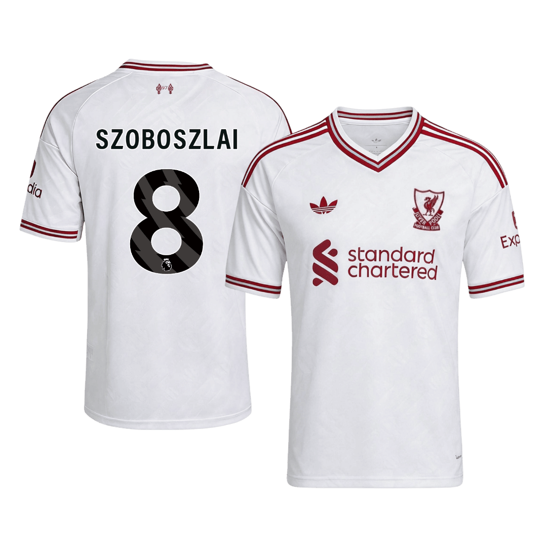 SZOBOSZLAI #8 Liverpool Idegenbeli Mez 2026/27 Fehér