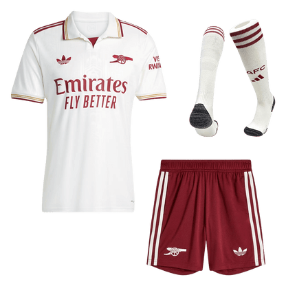Arsenal Harmadik Mez Szett (Mez+Nadrág+Zokni) 2025/26 Fehér