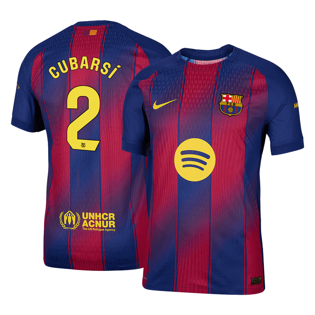 CUBARSÍ #2 Hiteles Barcelona Otthon Soccer Mez 2025/26 Piros&Kék