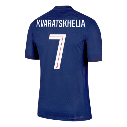 KVARATSKHELIA #7 Hiteles PSG Otthon Soccer Mez 2025/26 Haditengerészet