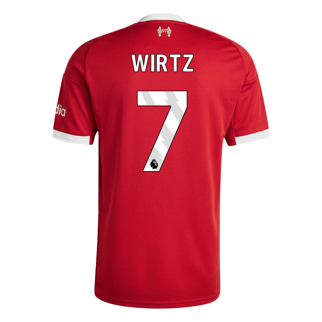 WIRTZ #7 Liverpool Otthon Soccer Mez 25/26 Piros