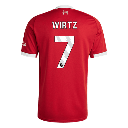 WIRTZ #7 Liverpool Otthon Soccer Mez 25/26 Piros