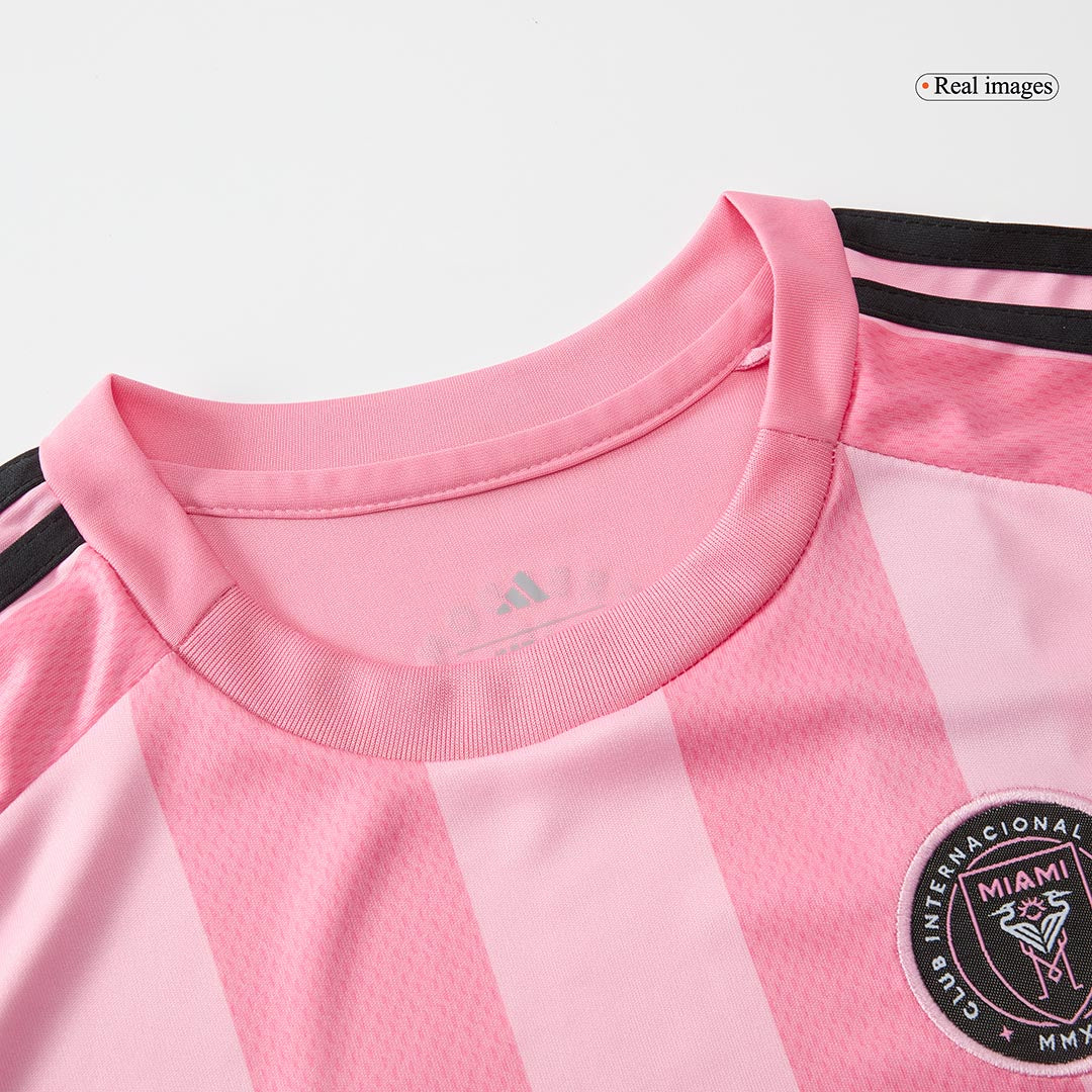 Gyerekek Inter Miami CF Otthoni Soccer Mez Készlet(Mez+Rövidnadrág) 2025 Rózsaszín