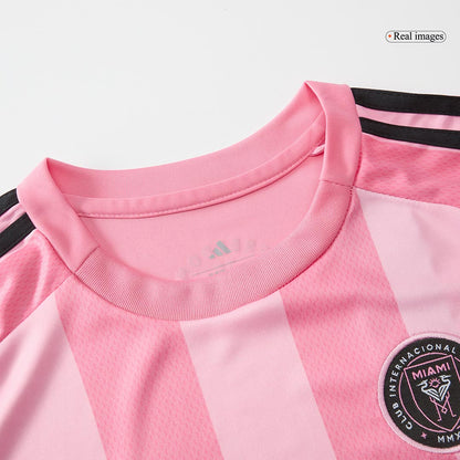 Gyerekek Inter Miami CF Otthoni Soccer Mez Készlet(Mez+Rövidnadrág) 2025 Rózsaszín