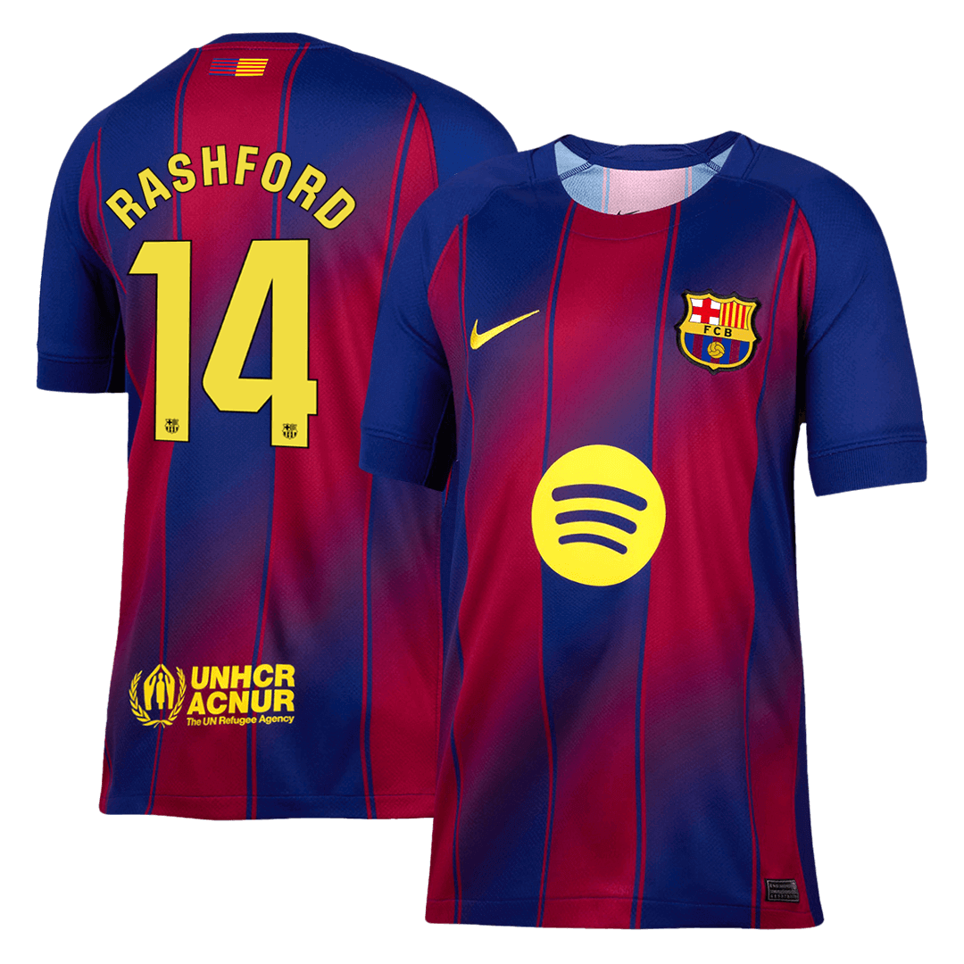 RASHFORD #14 Barcelona Otthon Soccer Mez 2025/26 Piros&Kék